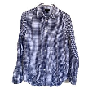 J. Crew Women Size 8 Multicolor Plaid Button Down Up Shirt Long Sleeve Blouse